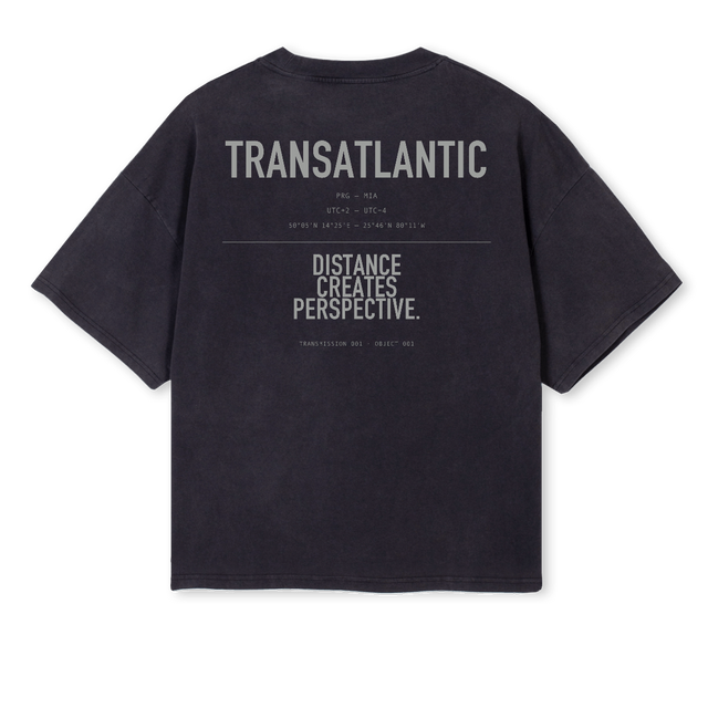 TRANSMISSION ZZONE Vintage Black Oversized Boxy Tee.