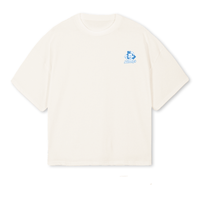 SAMMYS WINDOWS Vintage White Oversized Boxy Tee.