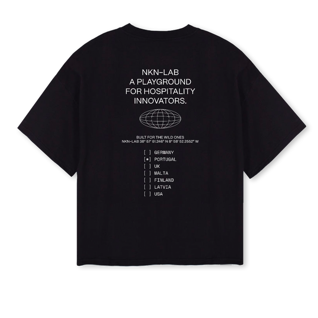 NOKKEN Black Oversized Boxy Tee.