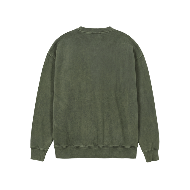 XMASTOP Vintage Olive Regular Crewneck Sweater.