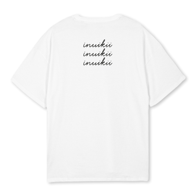 WHTTHREEINU White Oversized Tee.
