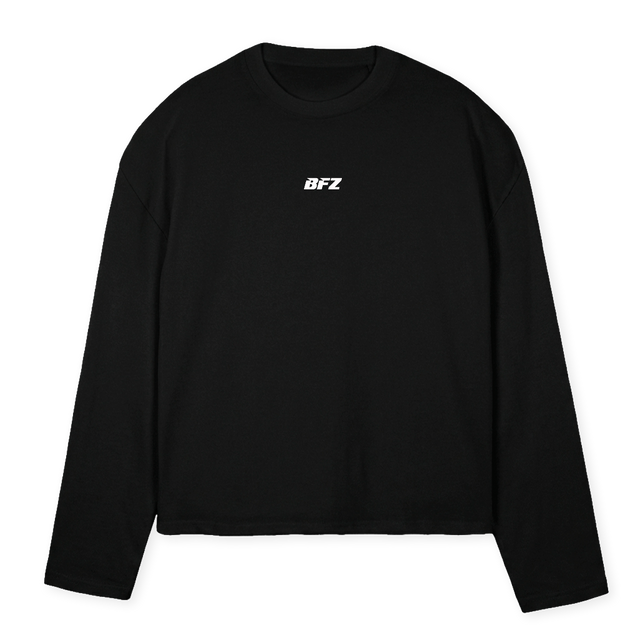 LONGSLEEVEBFZ Black Oversized Boxy LS Tee.