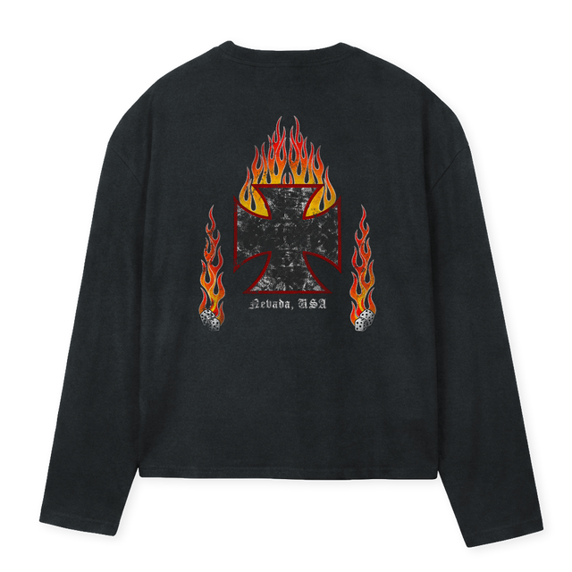 AAAALSVB Vintage Black Oversized Boxy LS Tee.