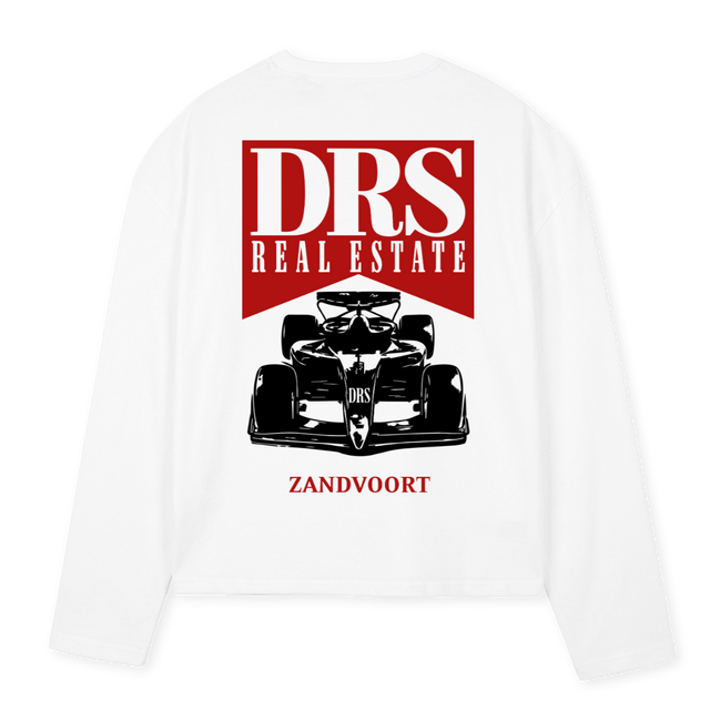 DRS MAKELAARS White Oversized Boxy LS Tee.