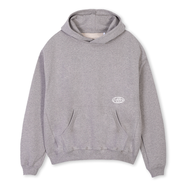 BASICCLTV Grey Marl Oversized Hoodie.