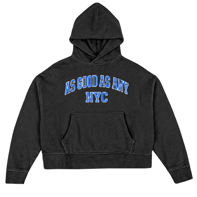 AGAAVARSITY Vintage Black Oversized Boxy Hoodie.