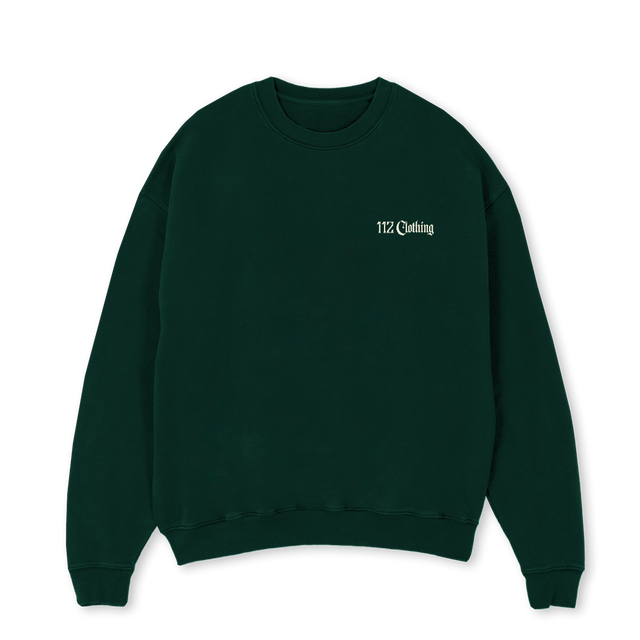 GRNCRWNK Wild Green Oversized Crewneck Sweater.