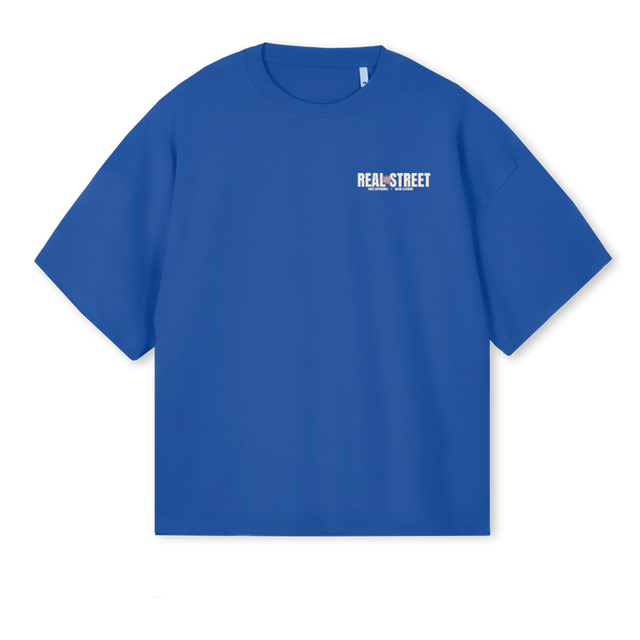 BIFANAS Cobalt Blue Oversized Boxy Tee.