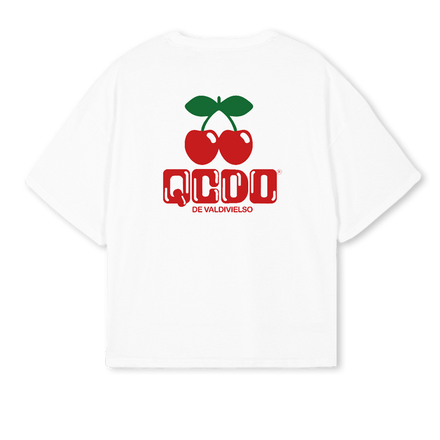 TRAGAPERRAS White Oversized Boxy Tee.