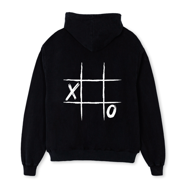 SWEATGAME BRANCO Black Oversized Hoodie.