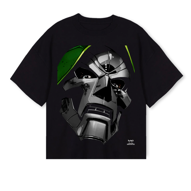 DOCTOR Black Oversized Boxy Tee.