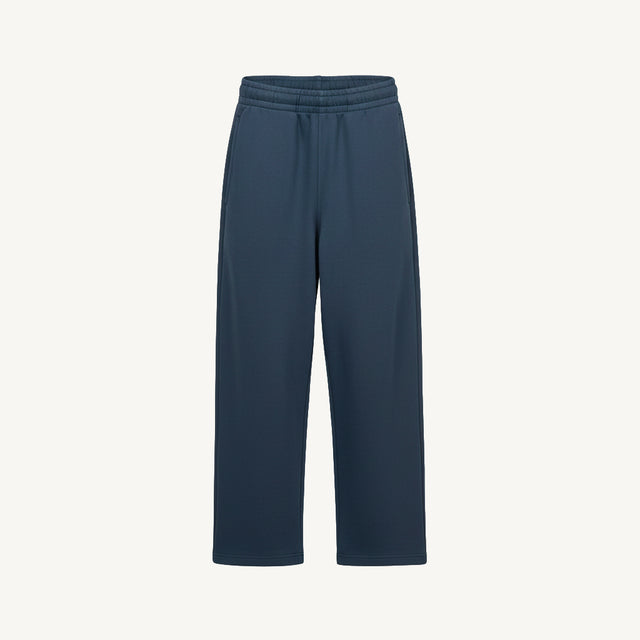 Navy Blue Straight-Leg Relaxed Sweatpants.