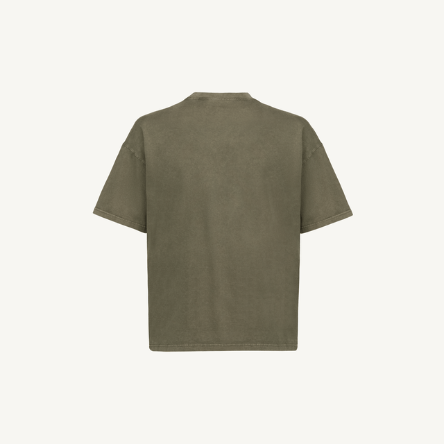 Vintage Olive Oversized Boxy Tee.