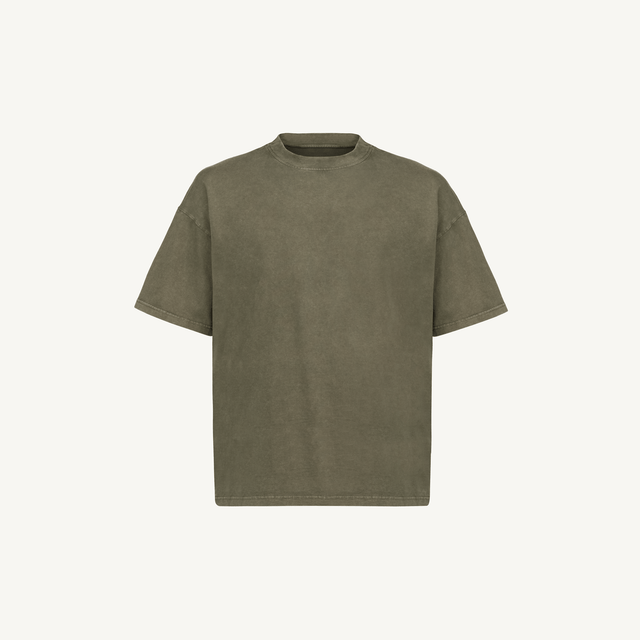 Vintage Olive Oversized Boxy Tee.