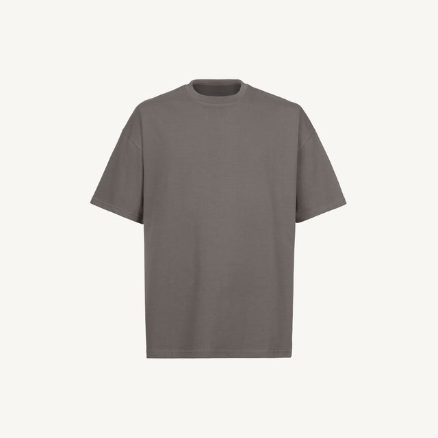 Pigment Grey Oversized Tee Mockups.
