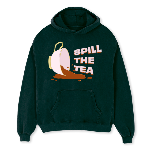 SPILL GREEN Wild Green Oversized Hoodie.