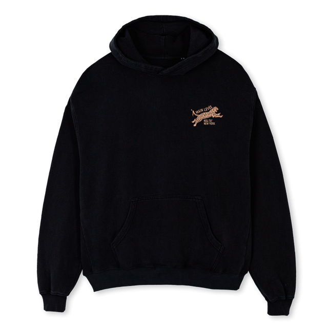 AMLCHINATOWNTIGER Black Oversized Hoodie.