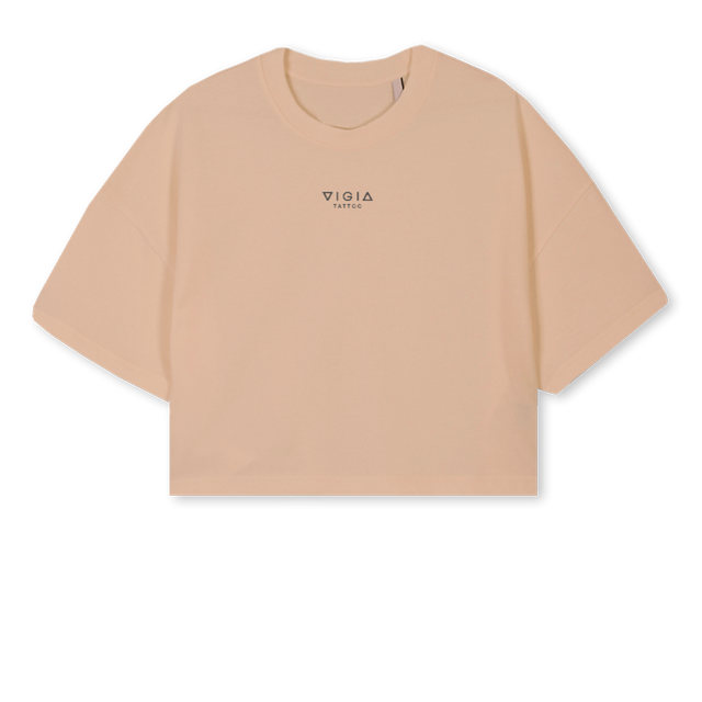 CAMISETA CORTA VIGIA_C Croissant Cropped Oversized Tee