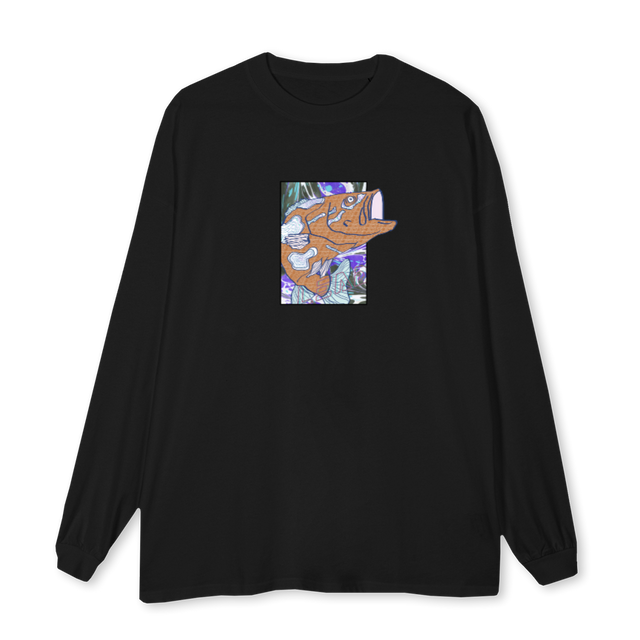 LIQUID BARSCH_B Black Oversized LS Tee