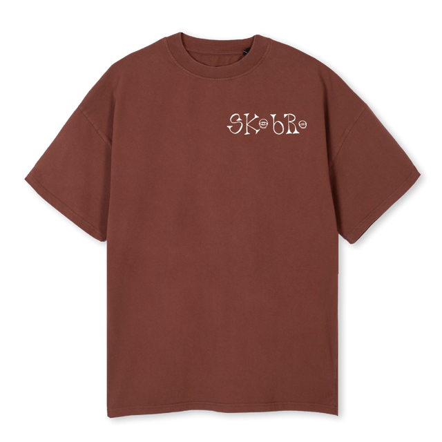 INTERLINKEDXSKOBROBR Vintage Brown Oversized Tee.