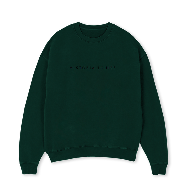SWGREY Wild Green Oversized Crewneck Sweater.