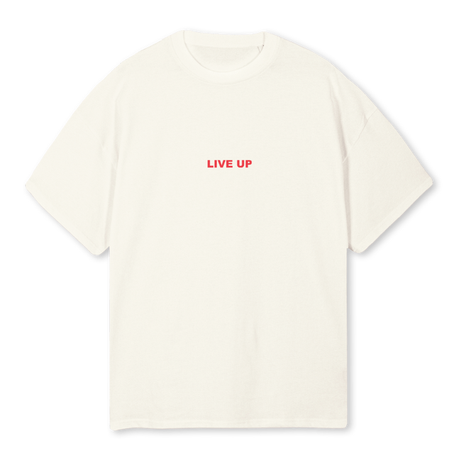 LVP CLUB RED Cream Oversized Tee.