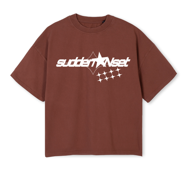 SEGUNDOD Vintage Brown Oversized Boxy Tee.