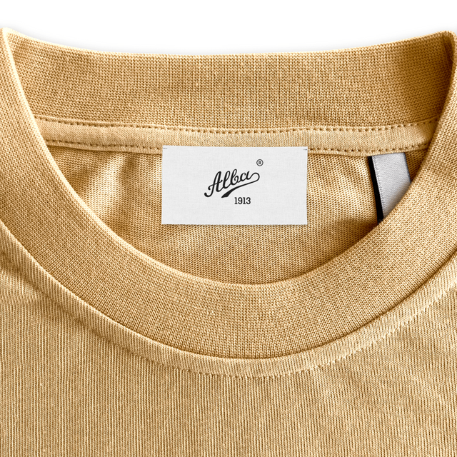 WHITEWITHBLACKLOGO Custom Neck Label.