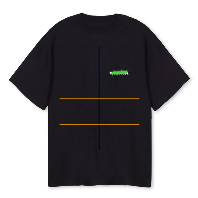 FLEUR Black Oversized Tee.