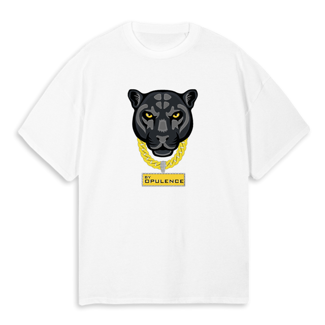 PANTHERTEE White Oversized Tee.
