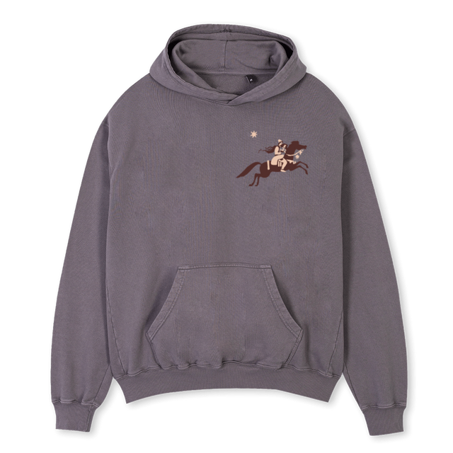 ORIENT Pigment Grey Oversized Hoodie.