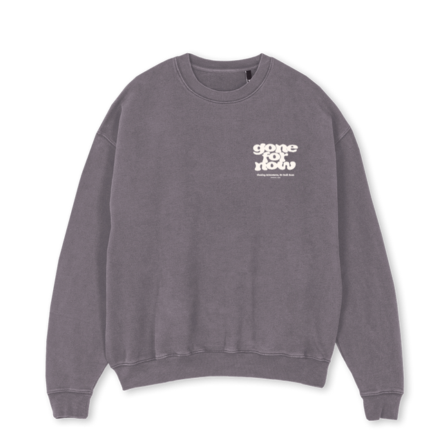 GONEFORNOW Pigment Grey Oversized Crewneck Sweater.
