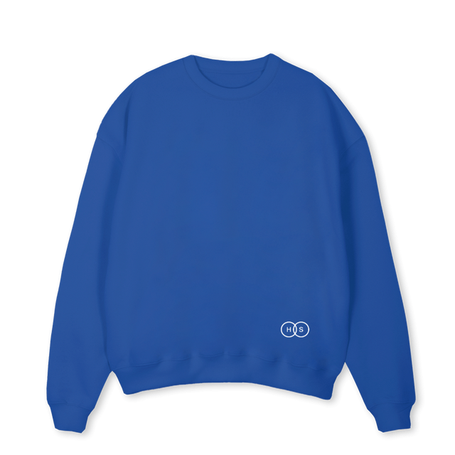 CREWGREYHS Cobalt Blue Oversized Crewneck Sweater.