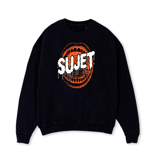 MOTHCREW Black Oversized Crewneck Sweater.