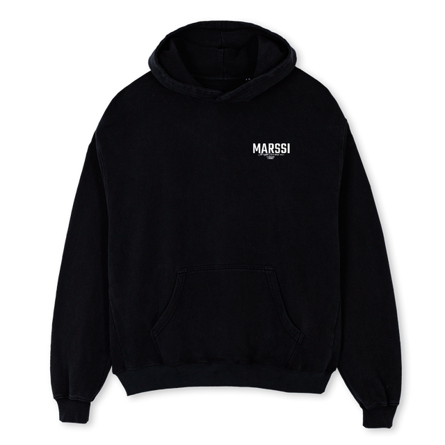 MSLOGOSINDICATEHOODI Black Oversized Hoodie.