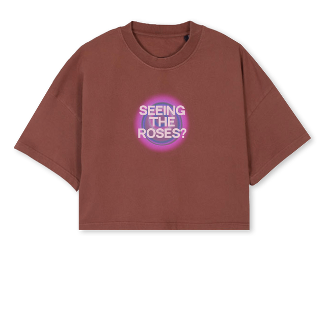 SYD CT Vintage Brown Cropped Oversized Tee.