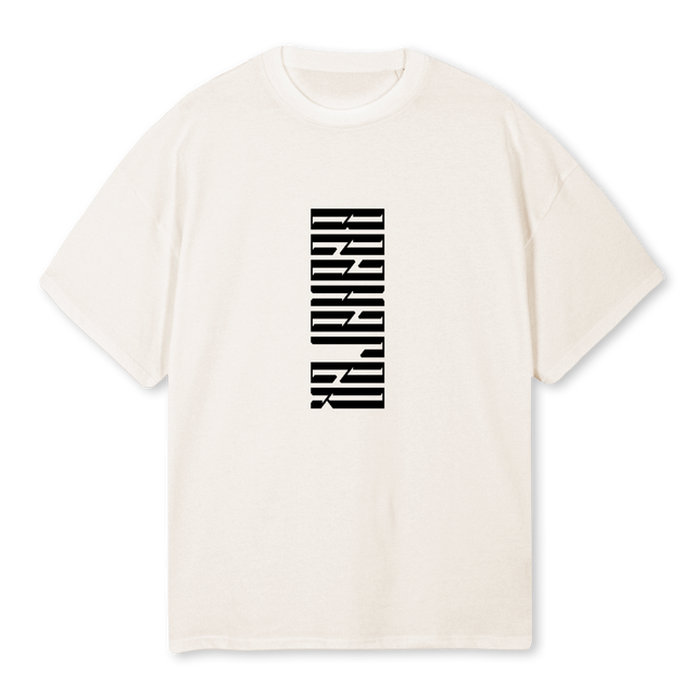 BEAHATER MUTE Vintage White Oversized Tee.