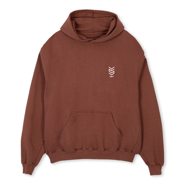 YSPT BASIC BLUE Vintage Brown Oversized Hoodie.