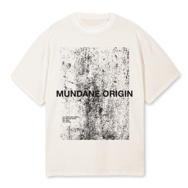 CONCRETEBLACK Vintage White Oversized Tee.