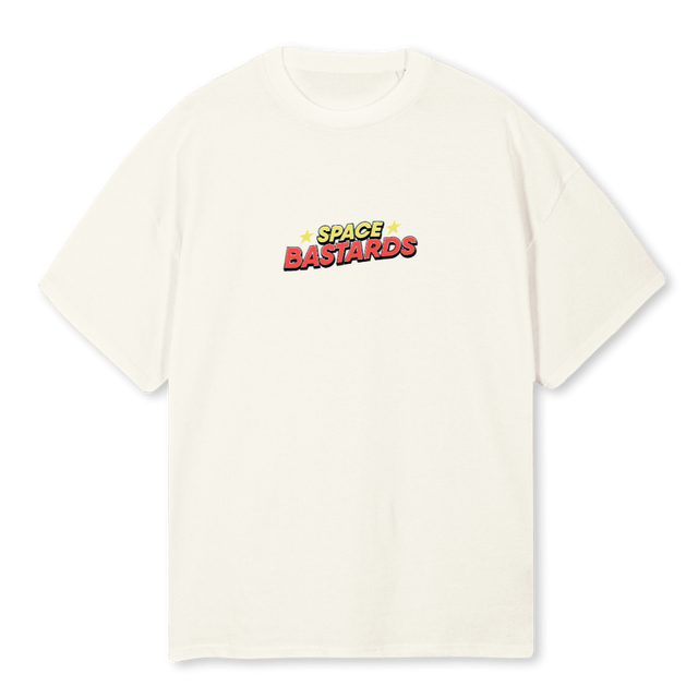 SPACEBASTARDS Cream Oversized Tee.