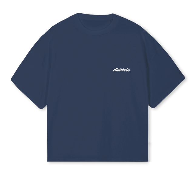 PRIMARYLOGOTEE_NB Navy Blue Oversized Boxy Tee