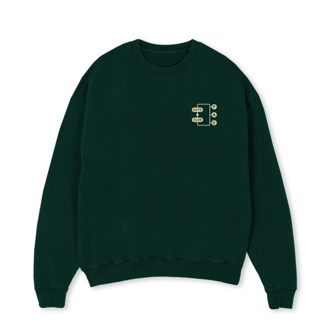 DROPPSWET_WG Wild Green Oversized Crewneck Sweater