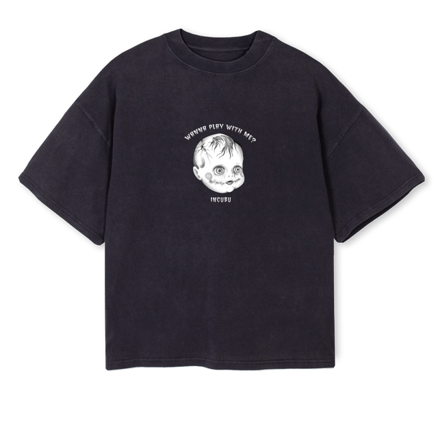 GAME Vintage Black Oversized Boxy Tee.