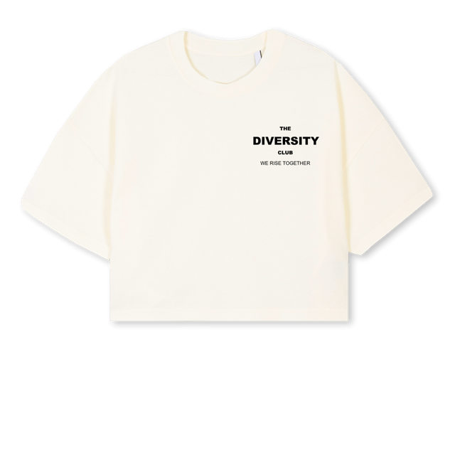 DCORIGINAL Cream Cropped Oversized Tee.