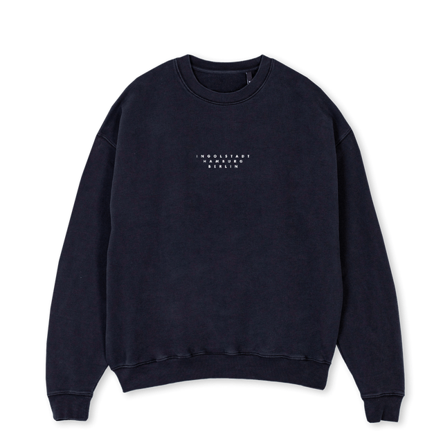 KXVINTAGEBLACKSWEATER Vintage Black Oversized Crewneck Sweater.