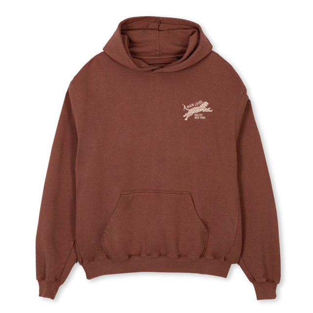 AMLCHINATOWNTIGER_CVB Vintage Brown Oversized Hoodie