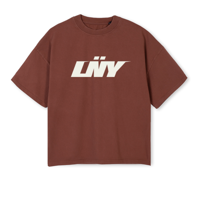 MARRON VINTAGEE Vintage Brown Oversized Boxy Tee.