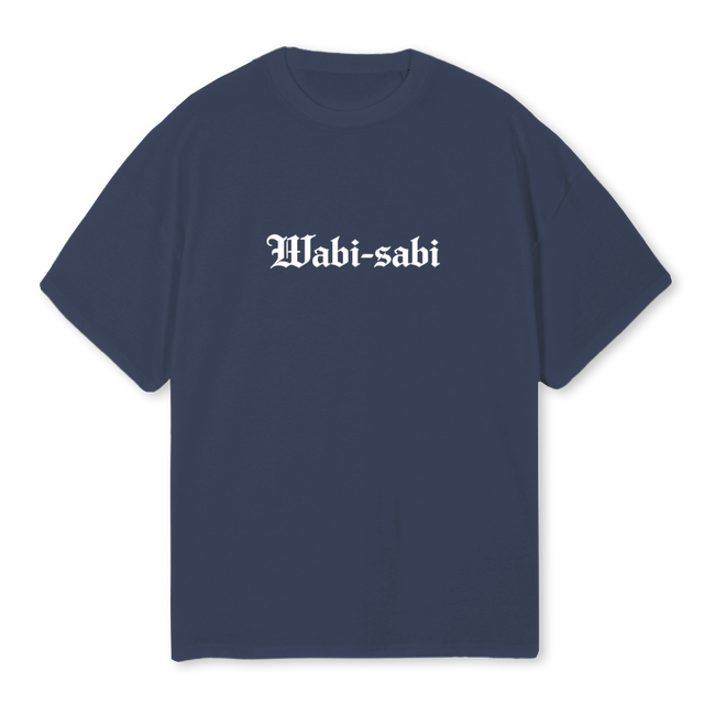 KINTSUGI WABI SABI_NB Navy Blue Oversized Tee.