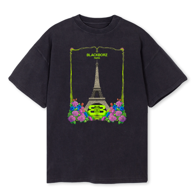 PARISS Vintage Black Oversized Tee.