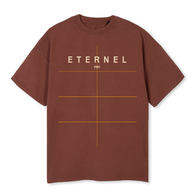 ETERNEL BROWN Vintage Brown Oversized Tee.